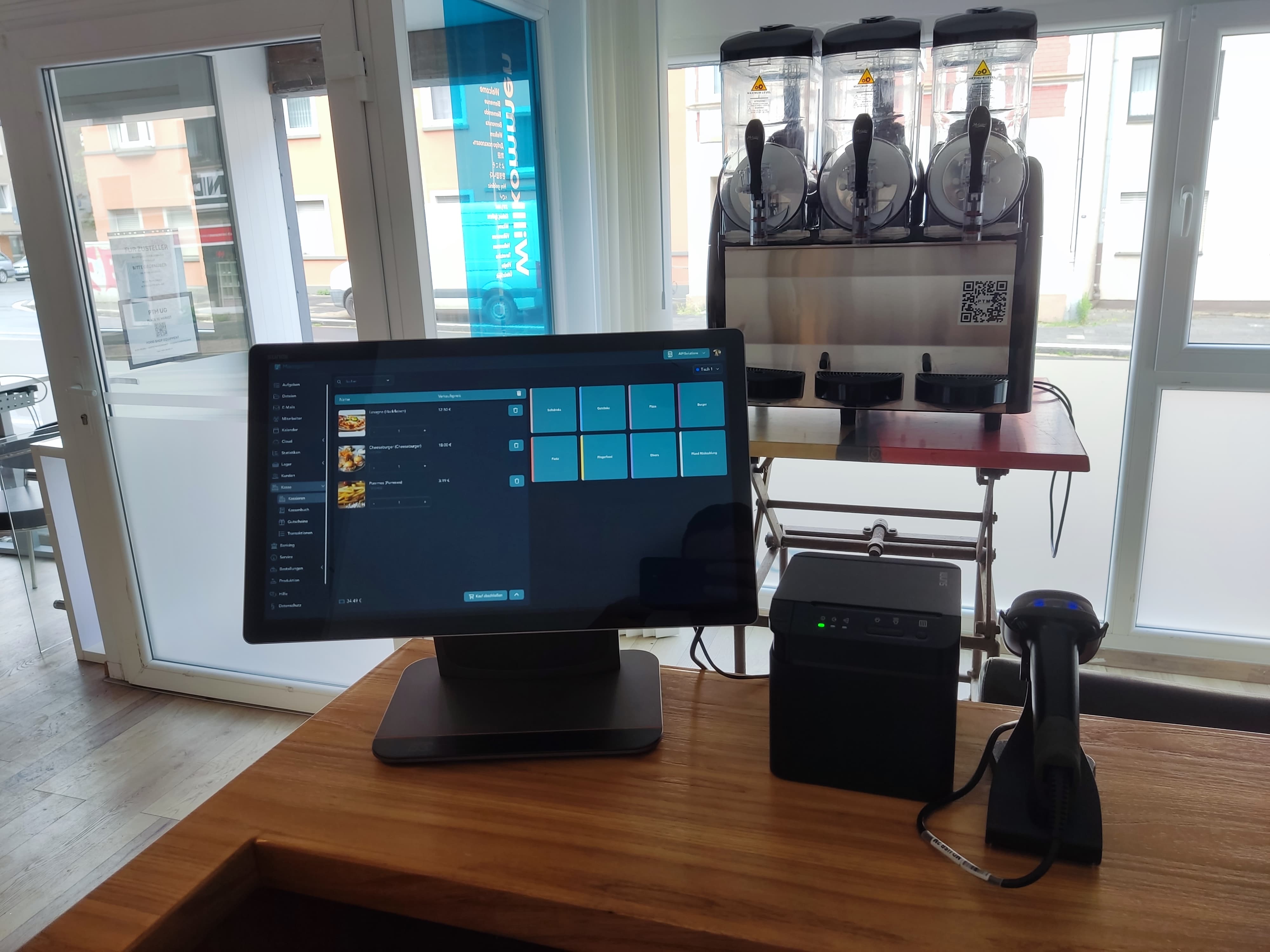 Modernes Kassensystem mit Touchscreen