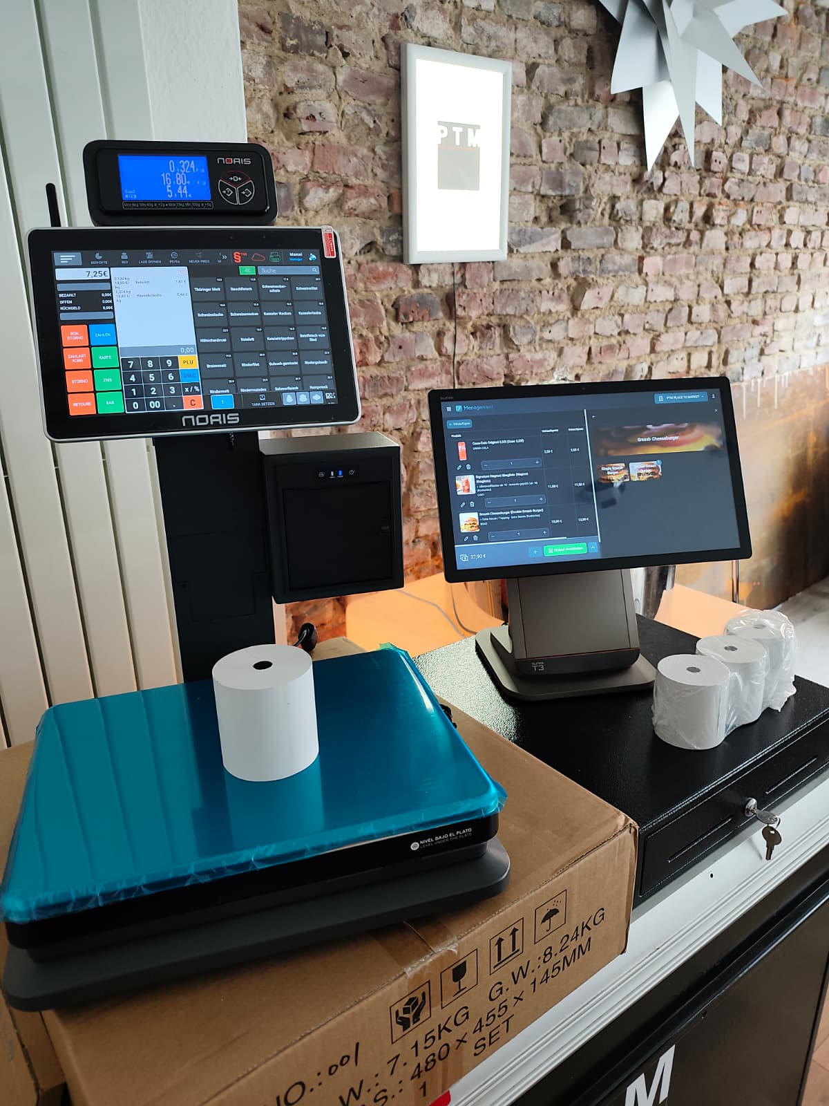 PTM Kassensystem mit Waage und Kundendisplay
